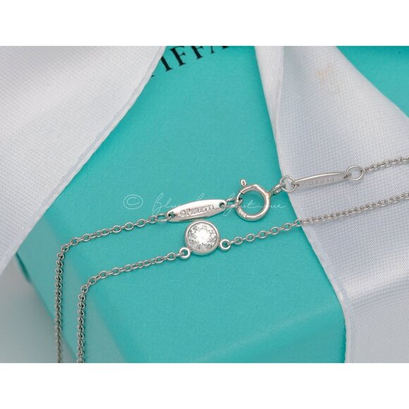 Tiffany & Co. Elsa Peretti “Diamonds By The Yard” Necklace Platinum 0.28 CT - Picture 3 of 7